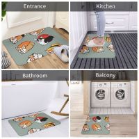 [A VOGUE] ประตูเสื่อ SushiDecor 3D RugBathmat ไม่ลื่นทางเข้าบ้าน KitchenScraping ฝุ่นห้องนอนห้องโถง