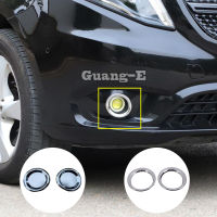 For Benz Vito W447 2016 2017 2018 2019 2020 2021 2022 Eyebrow Front Fog Light Trim Lamp Frame ABS Chrome Cover Sticker