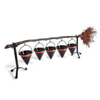 Halloween Broom Snack Bowl Rack Cute Snack Bowl Holder Wooden Cake Dessert Plate Decorations Party Tree Root Cake Display Stand