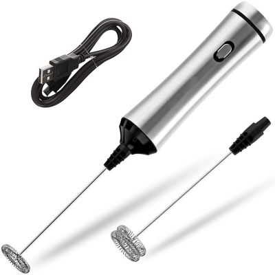 【CW】 Usb Chargeable Whisk Electric Frother Handheld Foamer Drink Mixer Speeds