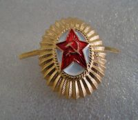 SOVIET UNION USSR CCCP METAL HAT BADGE INSIGNIA REGULATION SIZE Fashion Brooches Pins