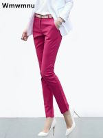 S-4xl Big Size Womens Formal Office Pencil Pants 2023 New Elegant Ladies OL Work Pantalones Casual Elastic Cotton Slim Trousers