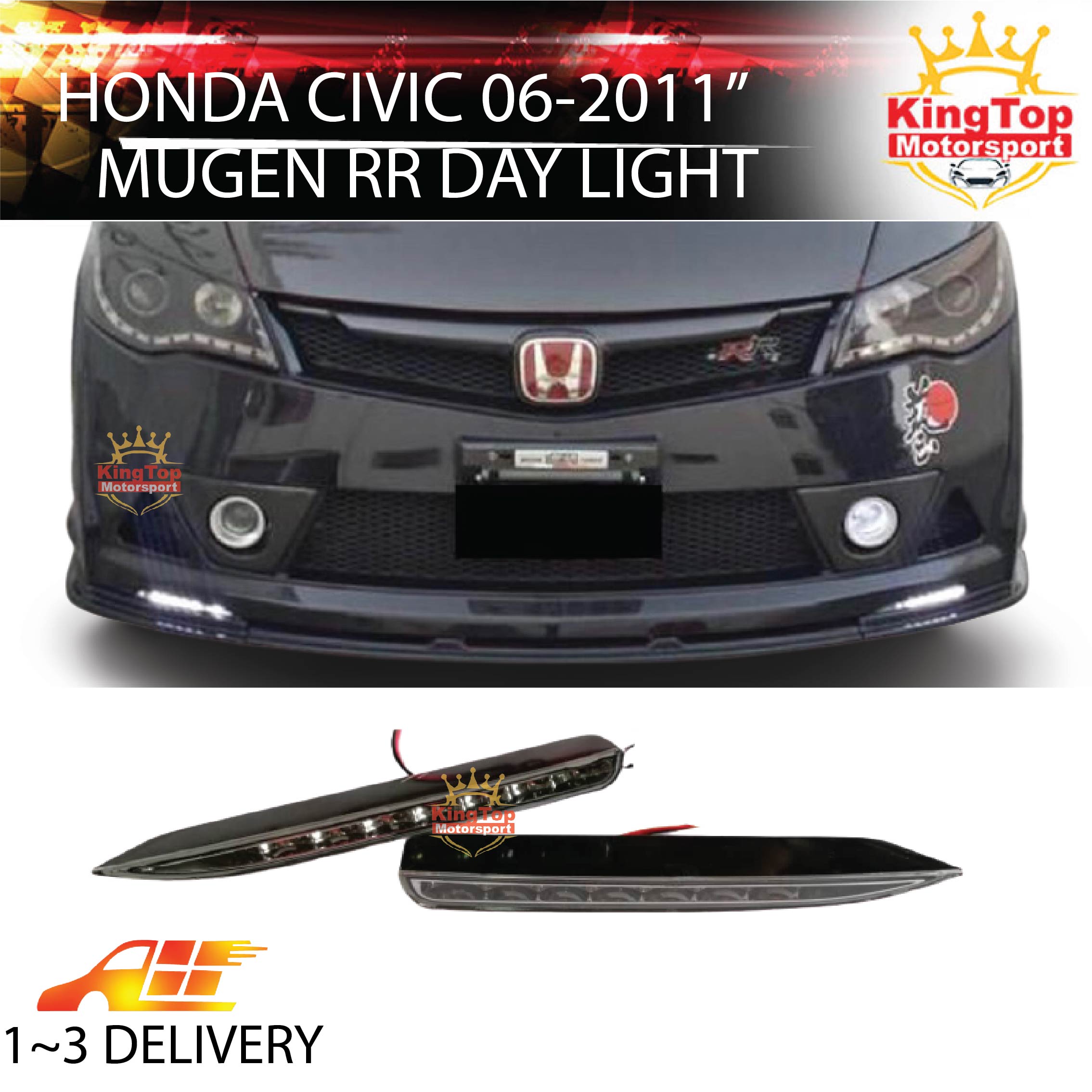 FREE SHIPPING Mugen Honda Civic FD2 Mugen RR Rear Bumper Light Lamp LED 2006-2011 