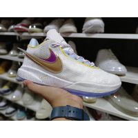 2023 New HOT [Original] ΝΙΚΕ Lebr0n 20 Low MenS WhiteGoldPurple Fashion All Match Basketball Shoes Wear Resistant Comfortable Sports Shoes {Free Shipping}