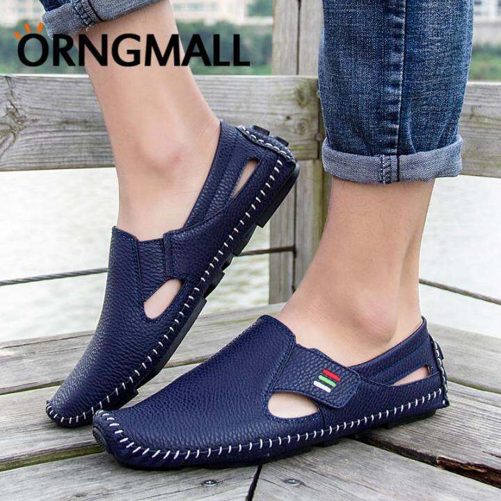 orngmall-รองเท้าโลฟเฟอร์บนแฟลตลื่นสำหรับผู้ชาย-รองเท้าลำลองรองเท้าโลฟเฟอร์ลำลองรองเท้าทางการรองเท้าสำหรับใส่ในฤดูร้อนรองเท้าขนาดใหญ่รองเท้าหนังส้นเตี้ยสำหรับนักธุรกิจขนาด37-47