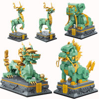 QMAN Ancient Chinese Classic Forbidden City Architectural Statue Building Block Sets Assembly Model Toy For Kid Collection Gift