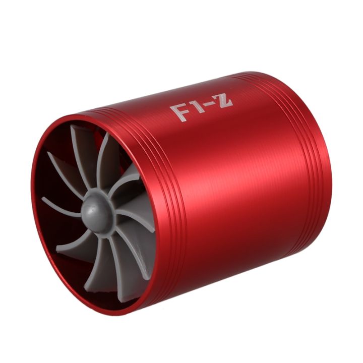 double-turbine-turbo-charger-air-intake-gas-fuel-saver-fan-for-car-red