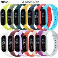 BOORUI Colorful Strap For Xiaomi Mi Band 5  Silicone Wristband Bracelet Replacement accessories for miband 5 with newest colors Smartwatches