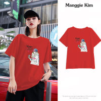 Jin Manqi แขนสั้นผู้หญิง T เสื้อใหม่ฤดูร้อนข้ามพรมแดนผู้หญิงไซส์ใหญ่คอกลมพิมพ์ลายแขนสั้น T เสื้อยืดผู้หญิงอินเทรนด์