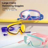 Children Outdoor Large Frame Hd Waterproof Anti-Fog Glasses Earplugs Swimming Goggles Two-In-One Anti-Uv Goggles 3-15 Years Old