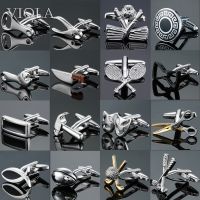 【hot】 Jewelry Tools Scissors Screwdrive Designs Cuffs Men Bar Sleeve Accessory