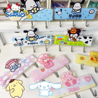 Sanrio Pochacco ตะขออะนิเมะ Kuromi Kawaii น่ารักการ์ตูนหอพักผนัง Pastable ตะขอห้องน้ำห้องครัวห้องน้ำเสื้อผ้าของเล่นสาว