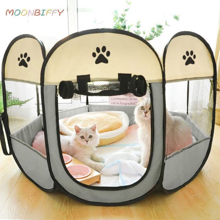 portable-folding-pet-tent-dog-house-octagonal-cage-for-cat-tent-playpen-puppy-kennel-easy-operation-fence-outdoor-big-dogs-house