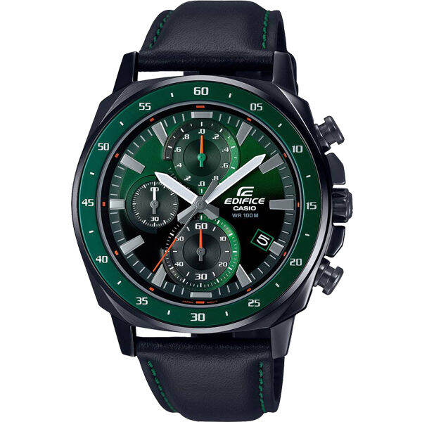 [Powermatic] Casio Edifice EFV600CL3A Analog Stopwatch Green Dial