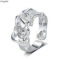 Fanqieliu 925 Silver Needle High Quality New Jewelry Fashion Folded Ring For Women FQL23217