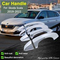 [HOT HUIQKKJKUIO 556] ที่จับประตูชุบโครเมียมสำหรับ Skoda Scala 2019 2020 2021 2022ตกแต่งชุดแต่งรถยนต์ภายนอกสติกเกอร์ฟิล์มป้องกัน