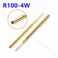 100PCS/Pack Test Probe R100-4W Tapered Brass Tube Spring Test Probe for Electrical Length 38.3mm Needle Dia 1.67mm Test Tool Nails Screws Fasteners