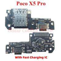 6.67" For Xiaomi Poco X5 Pro With IC With Fast Charge Charging Board Dock Connector Port Flex Cable Repair Parts Wall Chargers