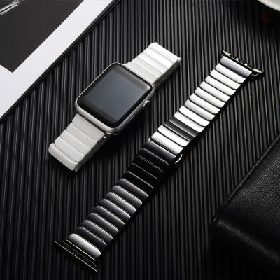 Box +Ceramic Strap for band 44mm 40mm 4238mm Butterfly buckle watchband link celet serie 5 4 3 Se 6
