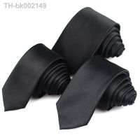 ♀☼ New Classic Black Ties for Men Silk Mens Neckties for Wedding Party Business Adult Neck Tie 3 Sizes Casual Solid Tie