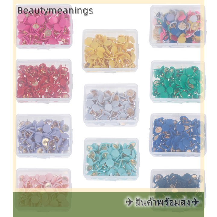 ready-stock-100pcs-round-push-pins-notice-board-แผนที่-thumb-tacks-point-bulletin-drawing