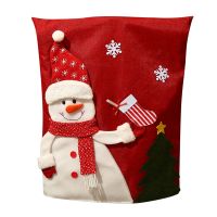 F7Christmas Chair Cover, Christmas Chair Back Covers Dining Chair Slipcovers for Home Party Decoration