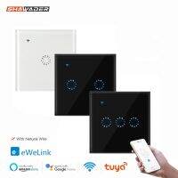 WiFi Smart Life Tuya Ewelink Light Switches EU Square Wall Touch Glass Panel Wireless Remote Control By Alexa Google Home Power Points  Switches Saver