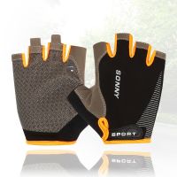 ต้นฉบับ Cycling gloves male touch-screen antiskid sunscreen breathable four seasons all half refers to bike outdoor sports fitness