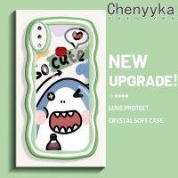 Chenyyka เคสสำหรับ Samsung A10s M01s เคสการ์ตูนน่ารักลายฉลามใหม่มาการองคอลอเคสมือถือกันกระแทกแบบใสแบบนิ่มเคสโปร่งใสลายรูปซิลิกาเจลสำหรับป้องกัน