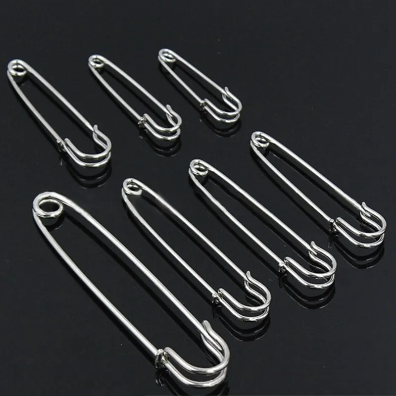 30Pcs 50mm Stainless Steel Safety Pins DIY Sewing Tools Accessory Needles  Large Safety Pin Small Brooch