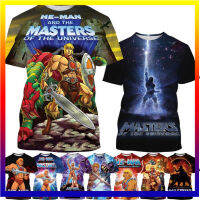 Anime Masters of the Universe 3D Printing T-shirt ชายแฟชั่นชายเด็กสบาย ๆ สตรีทแขนสั้นด้านบน XS-5XL