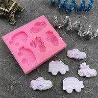 【CW】 Cartoon Car silicone molds for cake decorating chocolate fondant children toy mould resin polymer clay tools