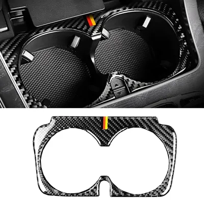 Carbon Fiber Car Central Control Water Cup Holder Cover Trim for Mercedes-Benz C GLC E Class W205 X253 W213 2015-2019