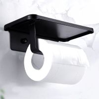 Stainless Steel Roll Holder Wall-mounted Roll Holder Bathroom Toilet Paper Holder Roll Holder Phone Shelf Bathroom Supply