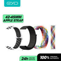 EYD สายใหม่เดิมเข้ากันได้กับ Apple Watch 5/4/3/2/1 42mm 38mm 40mm 44mm สายซิลิโคนสร้อยข้อมือสีสำหรับ i Watch Sports Series 7 41MM 45MM 6 SE 5 4 3 2 1 สายไนลอนถักสี สายโลหะ สายทอ