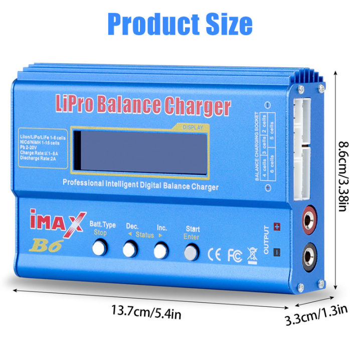 b6เครื่องชาร์จแบบสมดุลมืออาชีพ80w-เครื่องชาร์จแบตเตอรี่ไลโป1-5s-lipo-li-ion-แบตเตอรี่เครื่องชาร์จแบตเตอรี่ไลโปแบตเตอรี่-nicd-nimh-มืออาชีพ