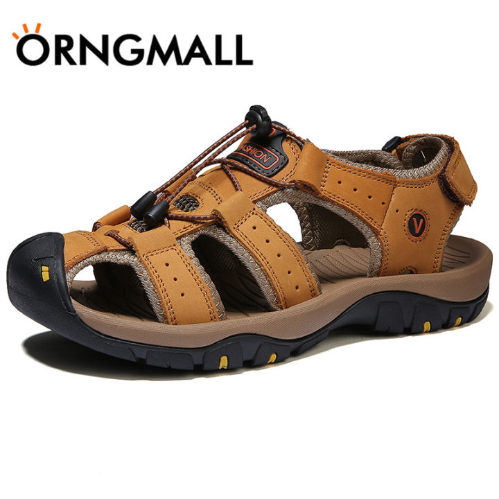orngmall-รองเท้าผ้าใบเดินป่าแห้งเร็ว-รองเท้าผ้าใบใส่วิ่งรองเท้าน้ำกีฬาเดินป่ากลางแจ้งปีนเขารองเท้าแตะหนังผู้ชายรองเท้าแตะชายหาดชาวประมงกีฬา
