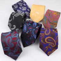 Formal Standard Size Paisley Necktie Groom Gentleman Ties Men Design 3.15inch Party Polyester Gravata Slim Arrow 8cm Silk Tie