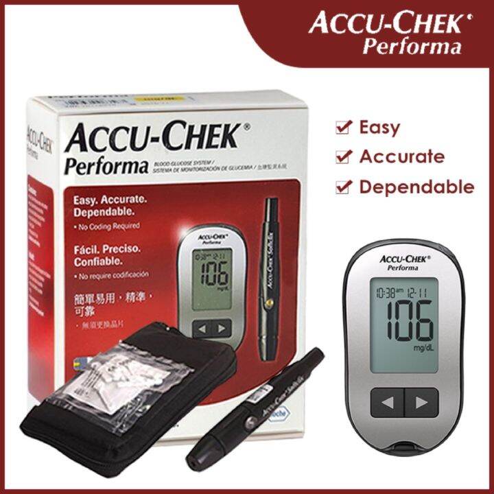 Accu check glucometer performa Lancing Device Kit Blood- Glucose Meter ...