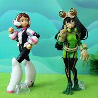 ของเล่นโมเดลผลิตภัณฑ์สำเร็จแท้สำหรับตุ๊กตาขยับแขนขาได้ Asui Tsuyu Uaraka Ochaco ทำด้วยมือ Bandai ตัวต่อเลโก้นินจา