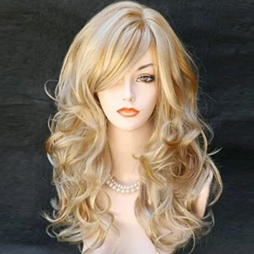 Wig Female Long Curly Hair Foreign Trade European and American Popular  Golden Long Curly Hair Stage Performance Wig COSAnime Female Hair | Lazada  PH