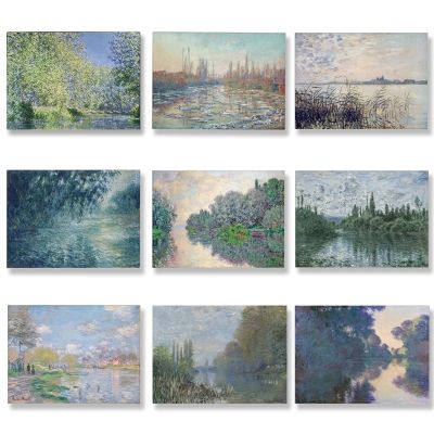 Claude Monet ภูมิทัศน์ผ้าใบศิลปะจิตรกรรมโปสเตอร์และภาพพิมพ์ผนังศิลปะสำหรับห้องนั่งเล่นตกแต่งบ้าน