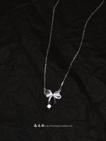 Vivienne Westwood NGBB Meeting You- Postman on the Moon S925 sterling silver butterfly necklace is a high-end gift for your bestie on her birthday