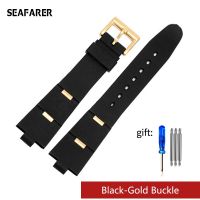 “：{ Watchband Man Black Ruer Replacement Watch Band Strap For BVLGARI  Bvlg Diagono 24Mm *8Mm  22Mm*8Mm