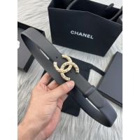 ❍ஐ☈ CC/New products in spring and summer of 2022 CC high-grade customized womens belt/double-sided calf leather/refined steel