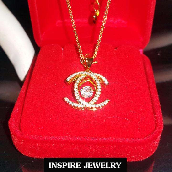 inspire-jewelry-จี้เพชรcz-พร้อมสร้อยคอ-งานแฟชั่นอินเทรนสุดๆ-มีเพชรดุ๊กดิ๊กเม็ดกลาง-เพชรน้ำงาม-เล่นไฟสุดๆ-ฝังหนามเตย-งานจิวเวลลี่-ใส่กับเสื้อผ้าไทย-ชุดไทย-ผ้าสไบ-หรือใส่ประดับ-ผ้าซิ่น-ผ้าถุง-ผ้าไหม-ตาม