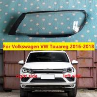 สำหรับ Volkswagen VW Touareg 2016 2017 2018ไฟหน้าเปลือกไฟหน้าฝาครอบเลนส์กระจกแทนที่โป๊ะไฟแบบโปร่งใสเดิม