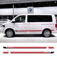 2PCS Car Skirt Stickers For Volkswagen VW Transporter Caravelle Multivan T4 T5 T6 Camper Van Vinyl Decals Accessories