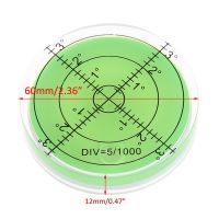 X37E 60mm Large Spirit Bubble Level Degree Mark Surface Circular Measuring Bulls Eyes