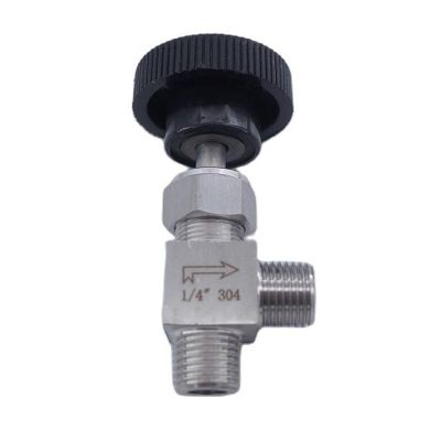 Needle valve Adjustable Right angle 1/8" 1/4" 3/8" male ZG thread stainless steel 304 Flow Control shut off crane needle valve